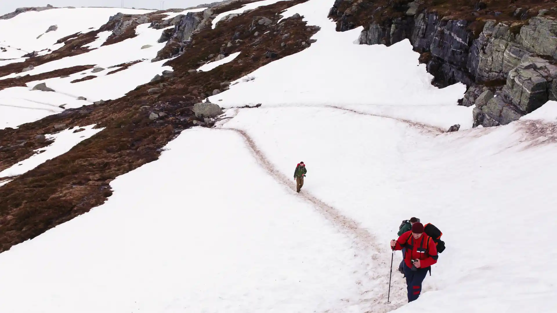 Hiking on the Ice in Antarctica